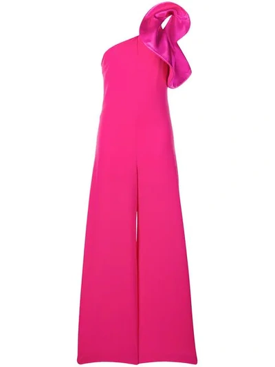 Shop Aniye By Asymmetric Ruffle Detail Jumpsuit In Pink