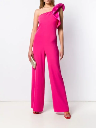 Shop Aniye By Asymmetric Ruffle Detail Jumpsuit In Pink
