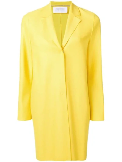 Shop Harris Wharf London Cocoon Coat In Yellow