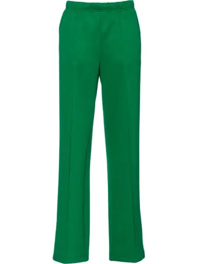 Shop Prada Straight-leg Track Pants In Green