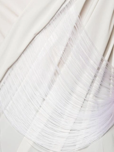 Shop Rick Owens Draped Fringe Blouse In White