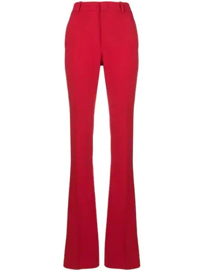 Shop Gucci Slim Fit Trousers In Red