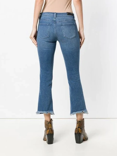 Shop J Brand Bootcut Cropped Jeans In Blue