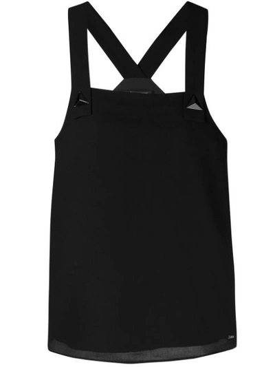 Shop Armani Exchange Cross Strap Tank Top - Black