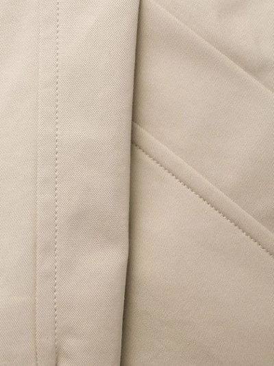 Shop Balenciaga Shoulder Pad Trench Coat - Neutrals