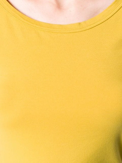 Shop Aspesi Round Neck T-shirt - Yellow