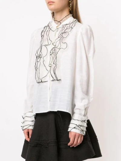 Shop Aje Embroidered Blouse In White