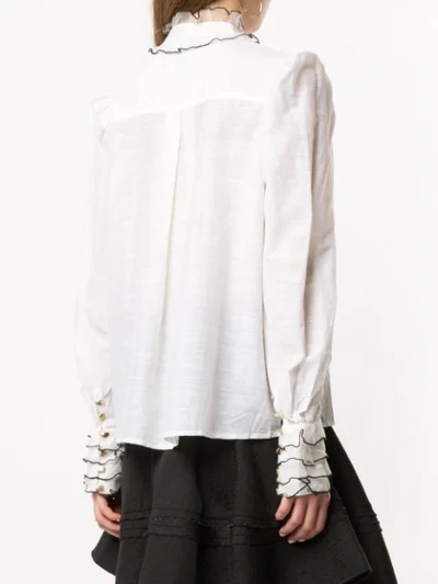 Shop Aje Embroidered Blouse In White