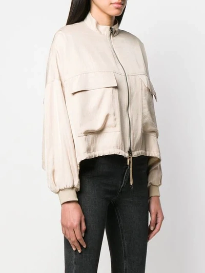 Shop Tom Ford Zipped Jacket In Neutrals