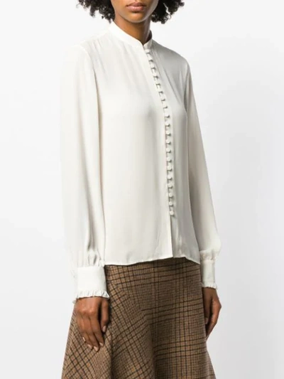 Filippa K Filippa-k Sheer Button Blouse - White | ModeSens