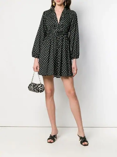 Shop Andamane Allison Polka Dot Dress In Black