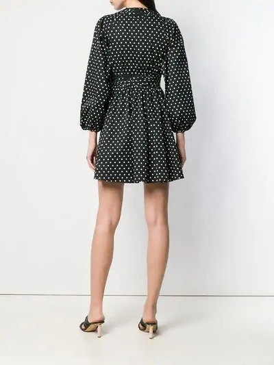 Shop Andamane Allison Polka Dot Dress In Black