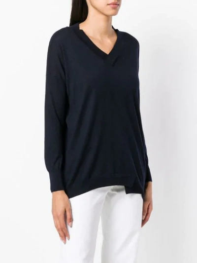 Shop Snobby Sheep Long Sleeved Knit Top - Blue