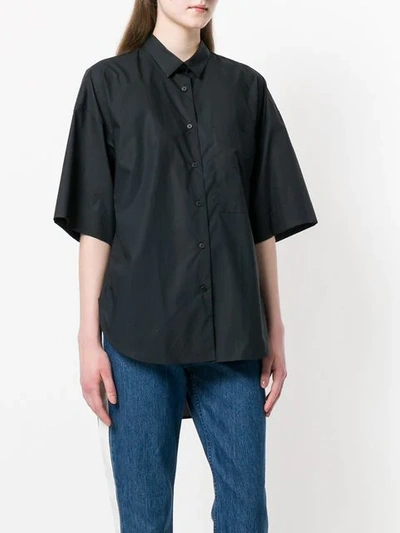 Shop Lareida Oversized Shortsleeved Shirt In Black