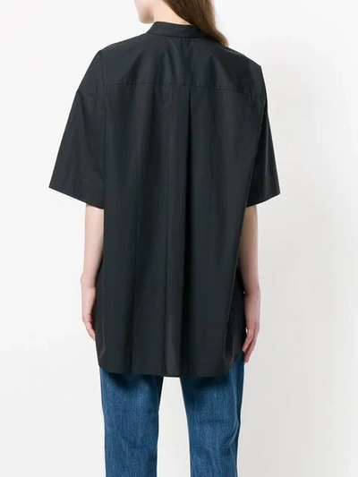 Shop Lareida Oversized Shortsleeved Shirt In Black
