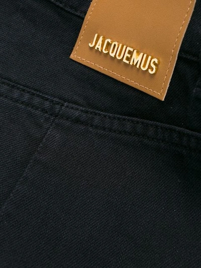 Shop Jacquemus Wide Leg Jeans - Black
