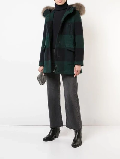 Woolrich Mckenzie Checked Coat In Blue ModeSens