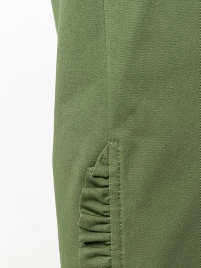 Shop I'm Isola Marras Cropped Ruffle Trousers In Green