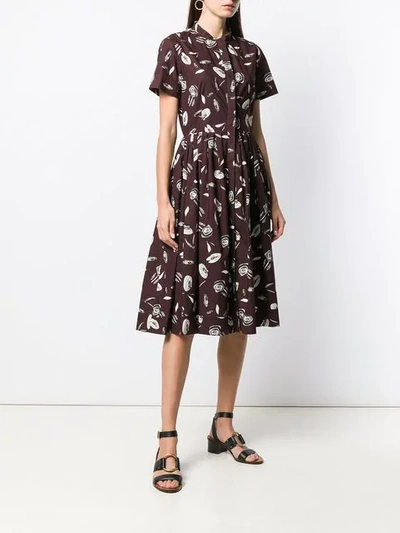 Shop Antonelli Lorena Shirt Dress In Brown