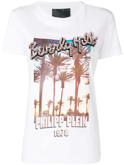 Shop Philipp Plein Printed T-shirt In White