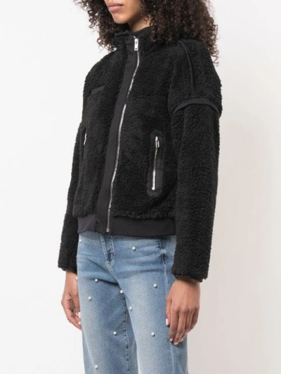 Shop Mcguire Denim Borg Jacket In Black