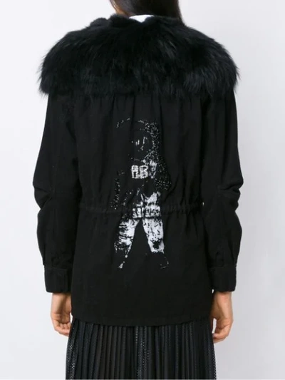 Shop Andrea Bogosian Printed Parka - Schwarz In Black