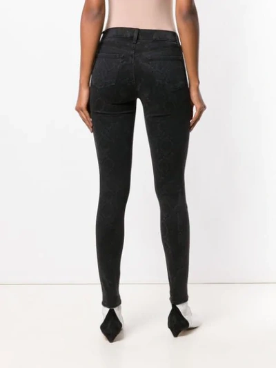 Shop J Brand Snake Print Jeans In Black