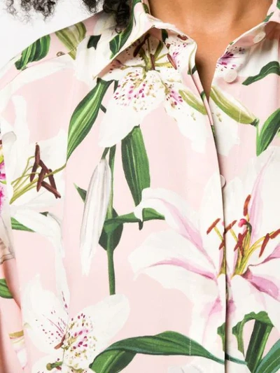 Shop Dolce & Gabbana Floral Print Shirt In Pink