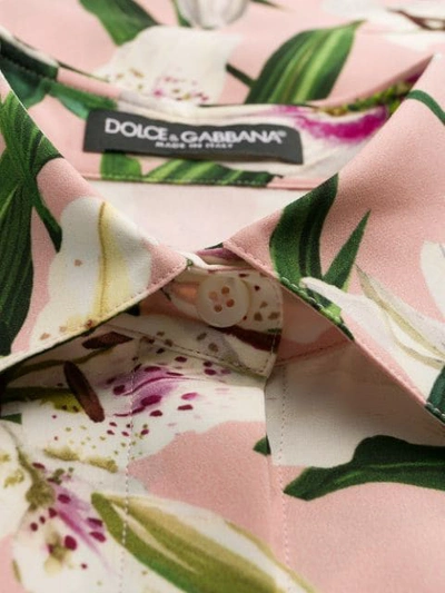 Shop Dolce & Gabbana Floral Print Shirt In Pink