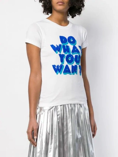 Shop P.a.r.o.s.h Do What You Want T-shirt In White