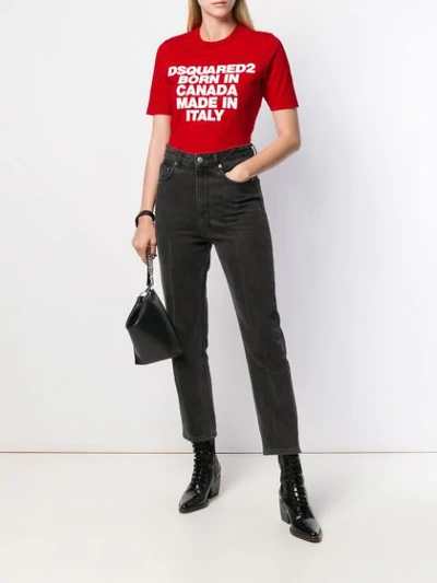 DSQUARED2 BORN IN CANADA T-SHIRT - 红色