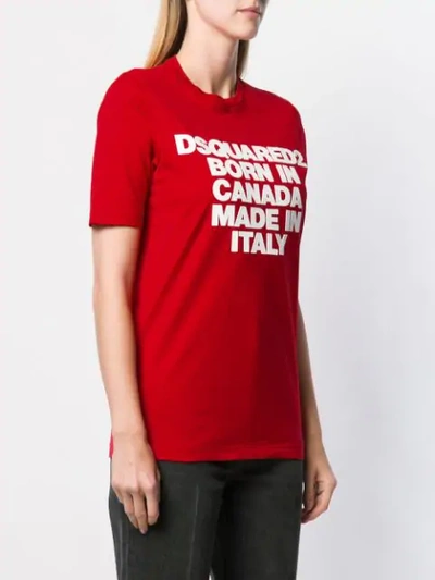 Shop Dsquared2 Born In Canada T-shirt In Red