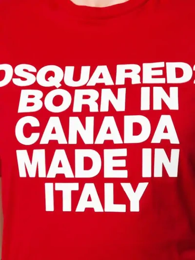 Shop Dsquared2 Born In Canada T-shirt In Red