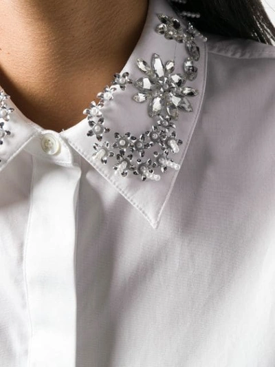 Shop Rabanne Crystal Embellished Shirt In White