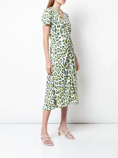 Shop Diane Von Furstenberg Cecilia Leopard Print Dress In White