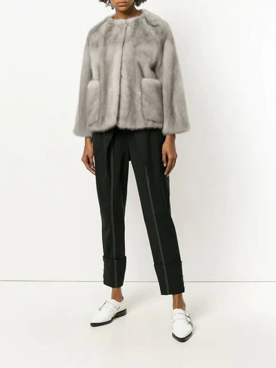 Shop Liska Cocotte Jacket In Grey