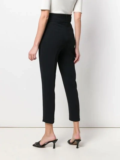 Shop Pinko Natalia High-waisted Trousers In Black