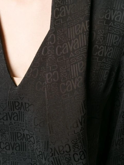 Shop Cavalli Class Logo Blouse In Black
