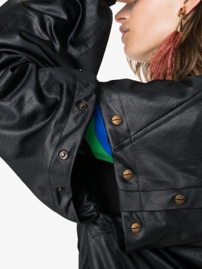 Shop Gucci Oversized Technical Bomber Jacket In Black