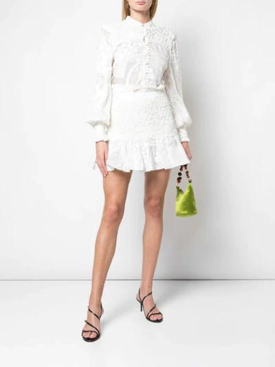 Shop Alexis Peplum Hem Skirt In White