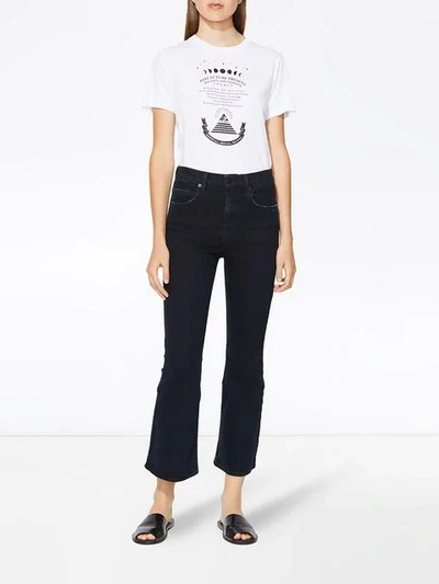 Shop Proenza Schouler Pswl Cropped Flare Jeans In Black