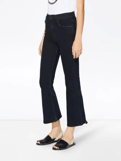 Shop Proenza Schouler Pswl Cropped Flare Jeans In Black