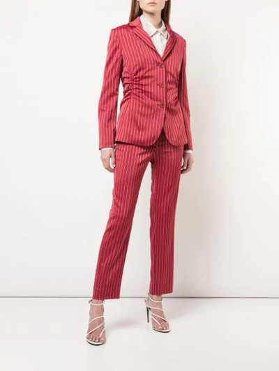 Shop Sies Marjan Geraffter Blazer In Red