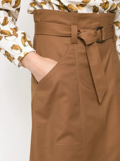 Shop Andrea Marques Clochard Midi Skirt In Brown