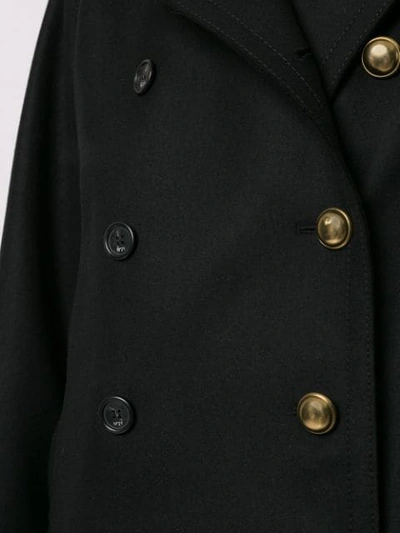 Shop N°21 Double Breasted Coat In Black