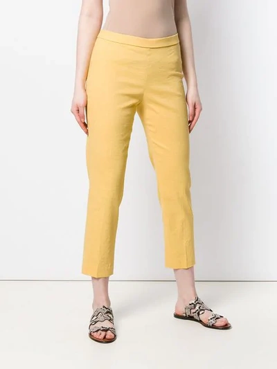 Shop Theory Slim-fit Cropped Trousers In Orange