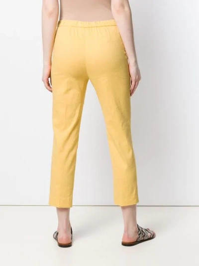 Shop Theory Slim-fit Cropped Trousers In Orange