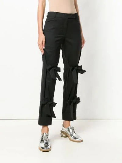 Shop Simone Rocha Straight Trousers In Black