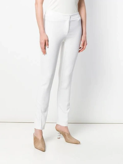 Shop Federica Tosi Slim-fit Trousers In White
