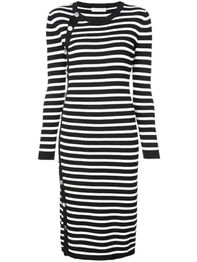 Shop Altuzarra Stripe Dress In Black